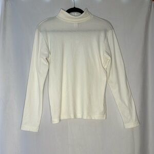 VICKI WAYNES WHITE LONG SLEEVE TURTLE NECK (M)